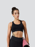 Honey Comb Sports Bra black