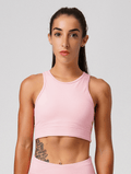 Robyn High Neck Sports Bra powder-pink