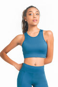 Robyn High Neck Sports Bra teal
